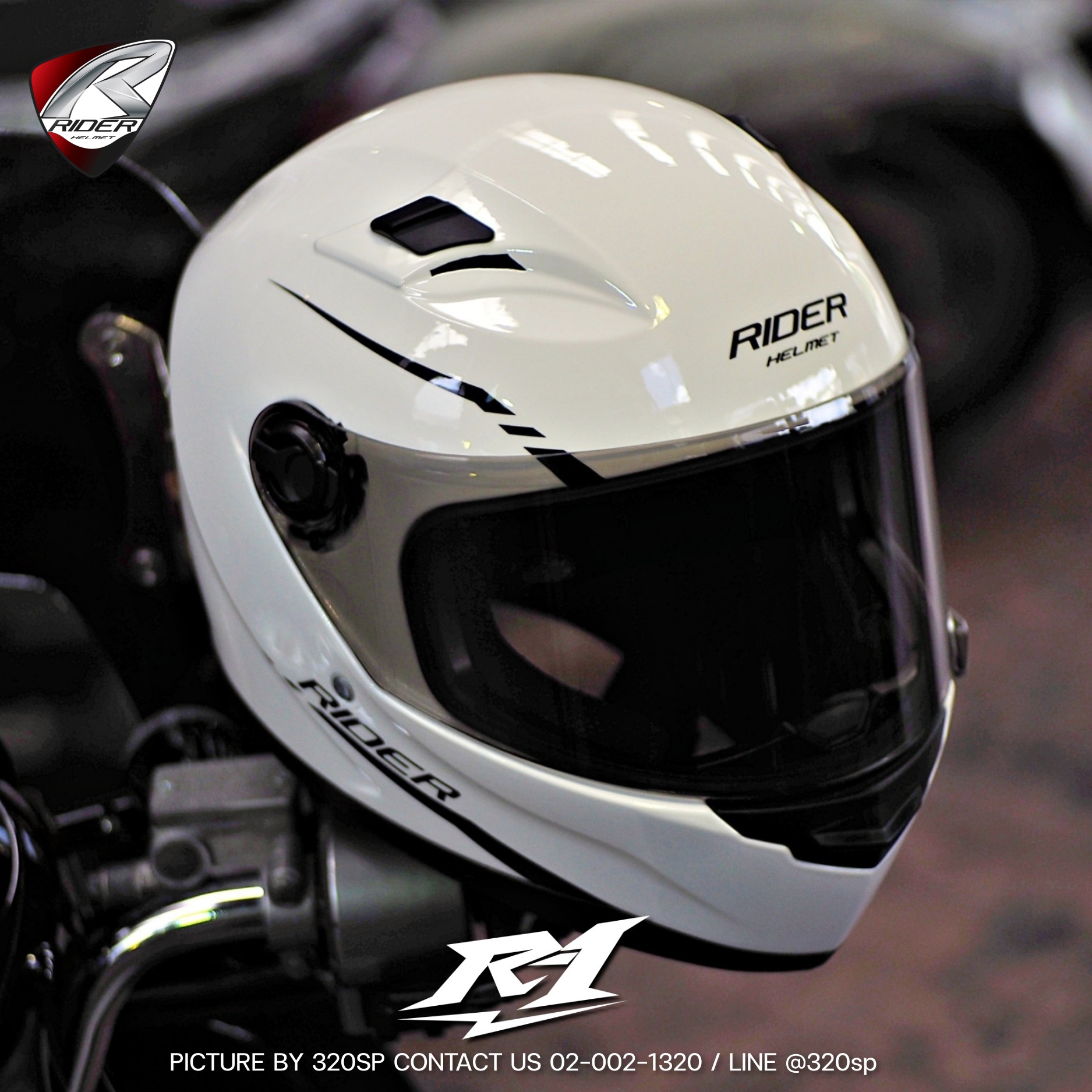 หมวกกันน็อคเต็มใบ RIDER R1 #7