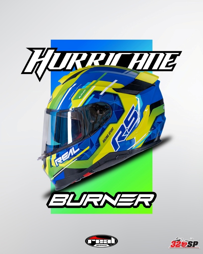 หมวกกันน็อคเต็มใบ REAL HURRICANE BURNER #19