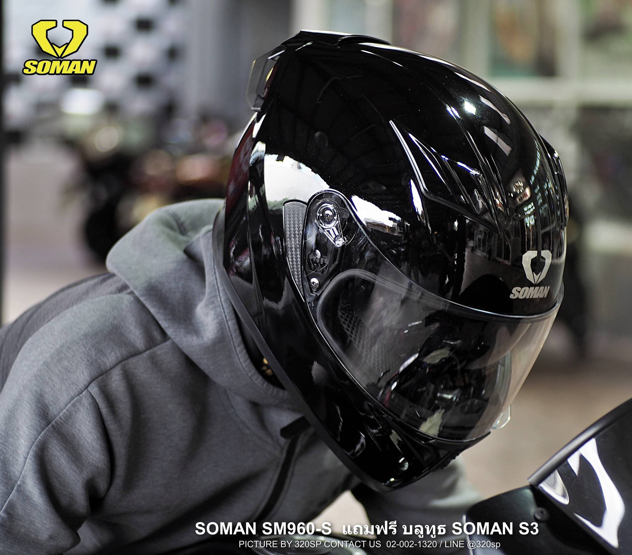 หมวกกันน็อค SOMAN SM960-S !!แถมฟรี บลูทูธ SOMAN S3 #6