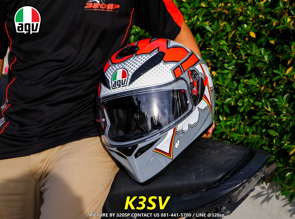 หมวกกันน็อคเต็มใบ AGV K3SV #17 BUBBLE