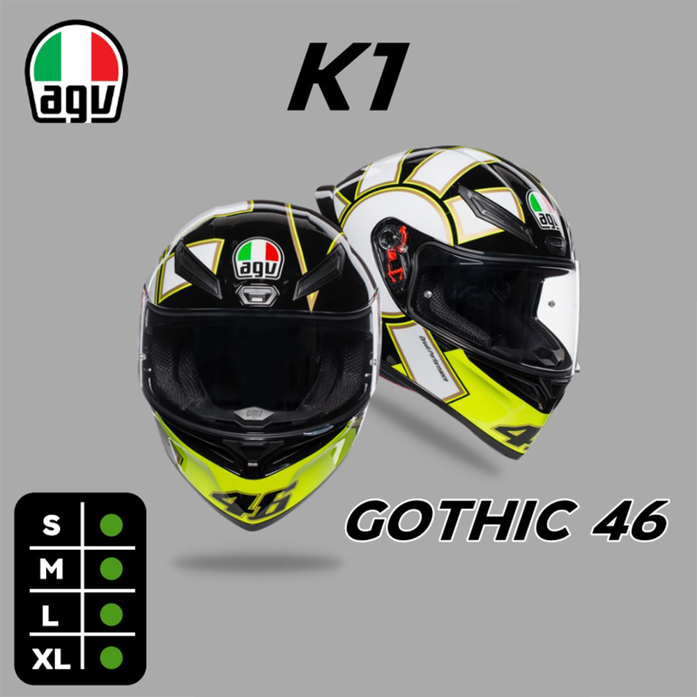 หมวกกันน็อคเต็มใบ AGV รุ่น K1  #9 GOTHIC 46